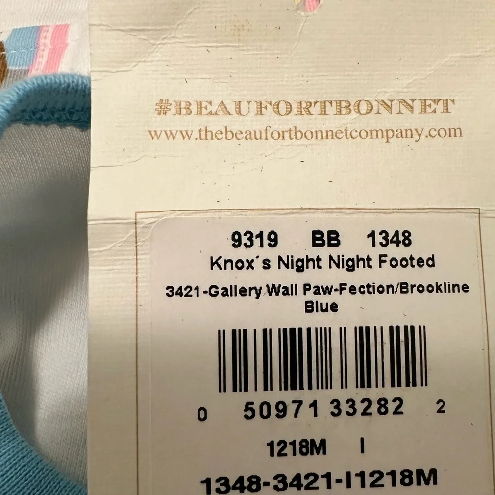TBBC Beaufort Bonnet Co Knox's Night Night Gallery Wall Paw-Faction Footed PJs